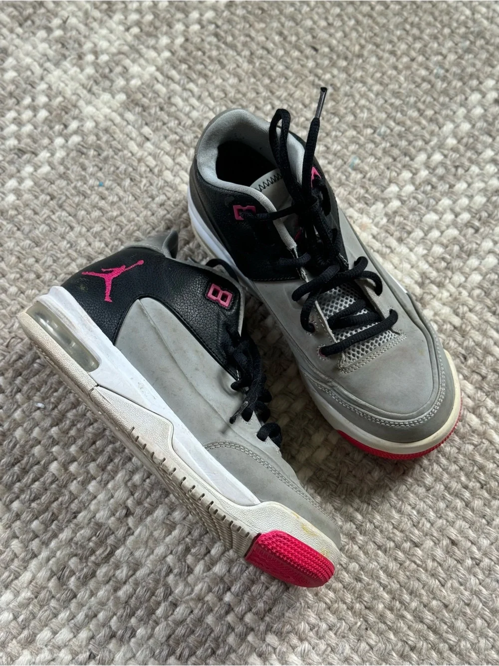 Air Jordan Flight Origin 3 GS 'Wolf Grey Vivid Pink'